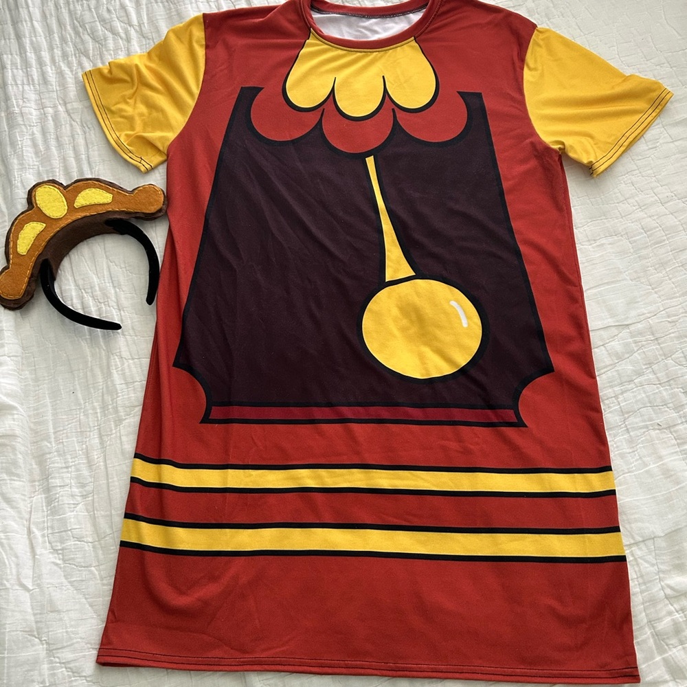 Cogsworth T-shirt Dress with Crown Headband